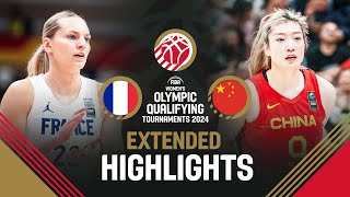 France 🇫🇷 v China 🇨🇳 | Extended Highlights | FIBA Women's OQT 2024