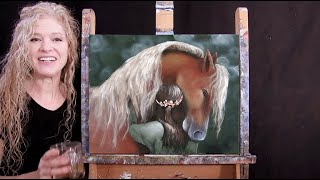 Learn How to Paint 'HORSE HUGS' with Acrylic  Paint and Sip at Home  Easy Animal Portrait Painting