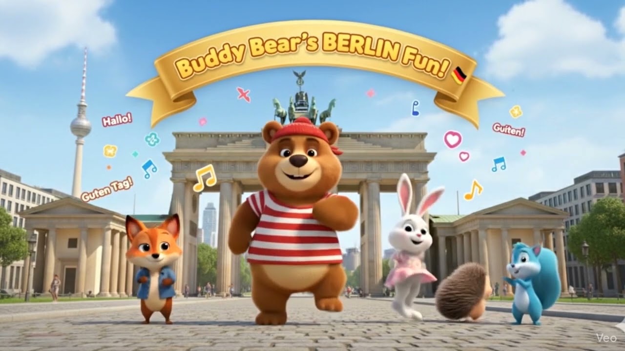 Buddy Bear Goes to BERLIN! Famous Landmarks Kids Song | Travel & Adventure!