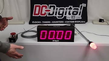 Production Countdown Timer w Remote Reset n Start Switch n Remote ANDON Light Buzzer DC-40T-DN-BCD