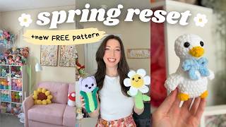 Spring Reset 🌷 spring pattern inspo, decorating & a new free crochet pattern