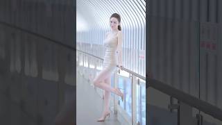 MinMin-敏敏💫in Cream Dress at Beijing Auto Show 2026✨ #shorts  #beijingautoshow2026  #beauty #GaoLeng