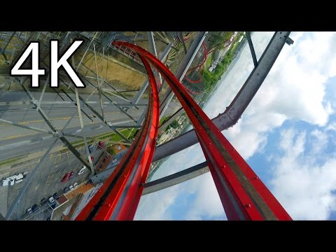 Storm Chaser front seat on-ride 4K POV Kentucky Kingdom - 동영상