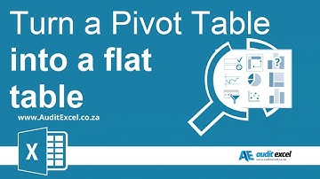 Flatten a Pivot Table in Excel