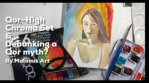 Qor-High Chroma Set/Swatches, Color Mixing Chart & Portrait