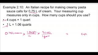 02.7 example 02.10  Liters to Cups