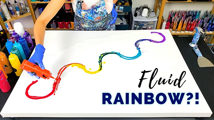 HUGE Rainbow Flow - Acrylic Pouring with Rainbow C...