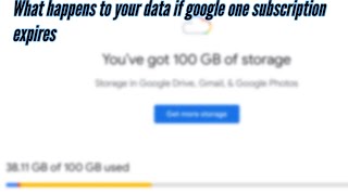 What happens to your data when your Google one cloud storage subscription plan ends ?