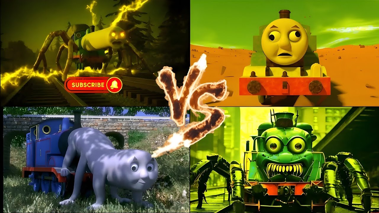 Cursed Thomas EXE vs Cho Cho Charles 🚂 TRAIN THOMAS EATER Coffin Dance Battle tiles hop 8