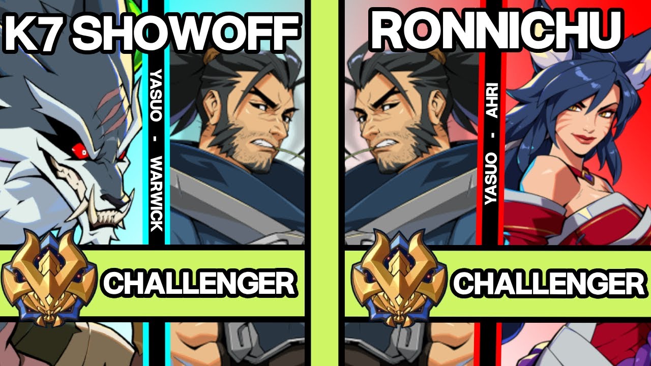 2XKO ▰ K7 SHOWOFF (Yasuo-Warwick) vs RONNICHU (Yasuo-Ahri) ▰ 2XKO Pro Replays