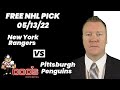 NHL Pick - New York Rangers vs Pittsburgh Penguins Prediction, 5/13/2022 Free Best Bets & Odds