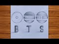 How to Draw BTS Logo Step by Step | Easy BTS Army Logo Drawing Tutorial 💜