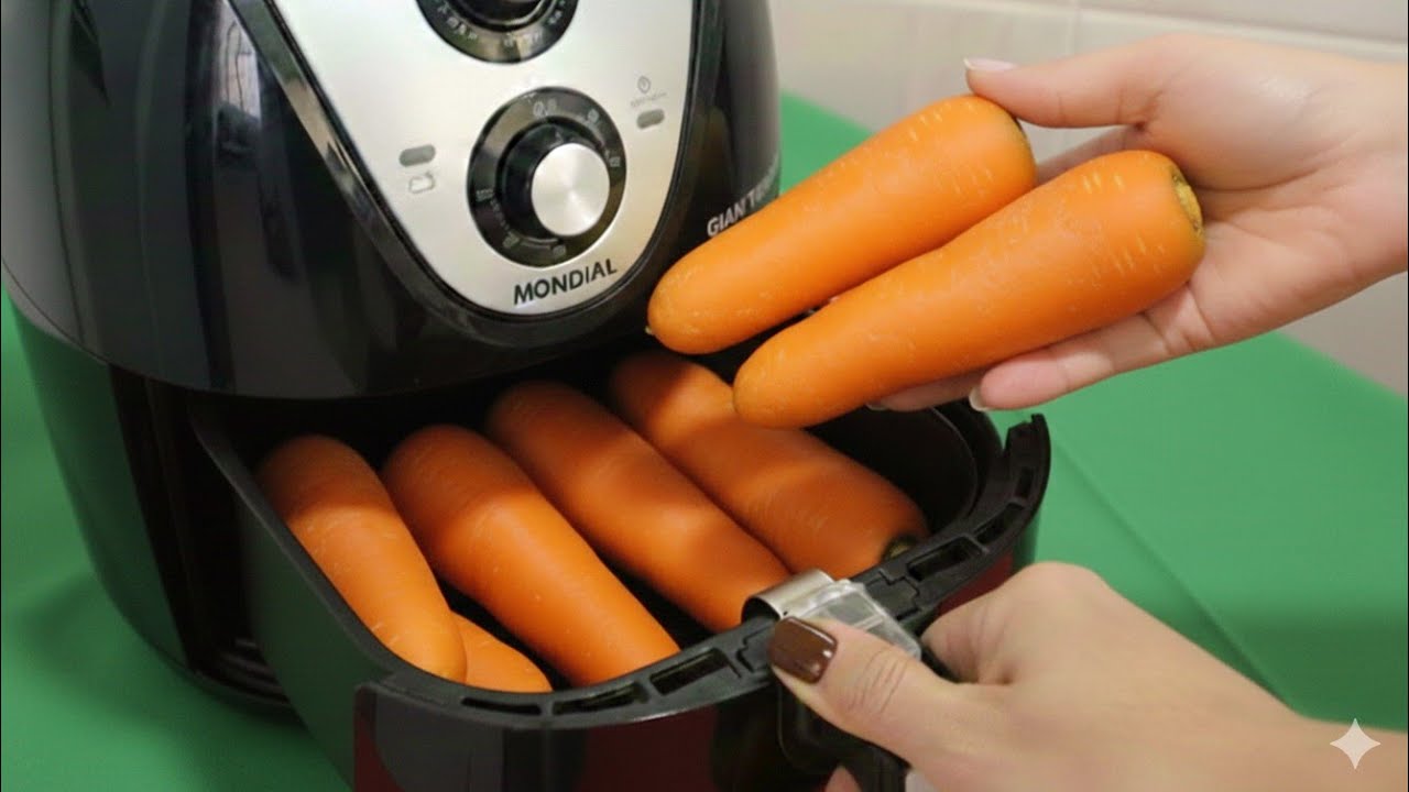 FAÇA HOJE ESSA CENOURA NA air Fryer  – Você Precisa Experimentar! 😋