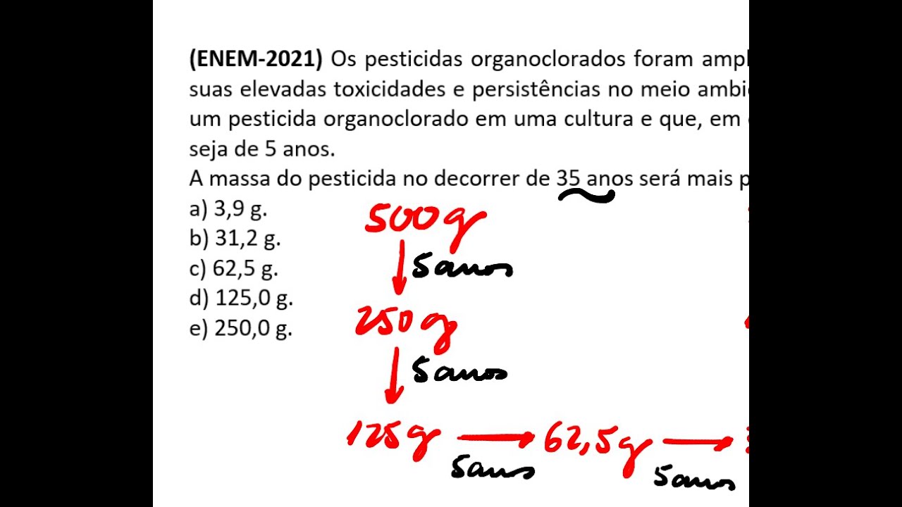 (ENEM-2021) Os pesticidas organoclorados foram amplamente empregados na ...