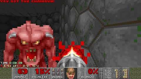 Ultimate Doom - E1M8 UV Speed in 19.23