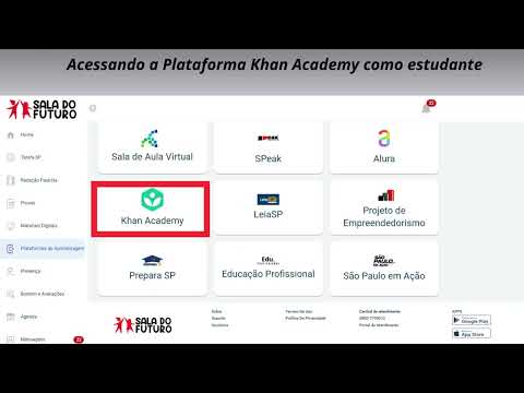 Capa de Acessando a Plataforma Khan Academy   Visão Aluno