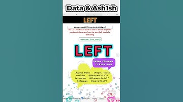 LEFT Function #Shorts #YouTubeShorts #ShortVideos #ViralVideo  #excel #exceltips