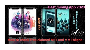 How to check free VV tokens in Avive app | Claim free NFT #avive #freeminingapp #NFT #crypto
