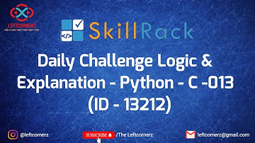 python - c -013 (17-05-2021) | skillrack daily challenge