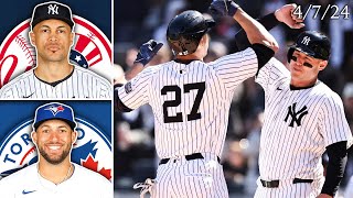 New York Yankees vs Toronto Blue Jays | Game Highlights | 4/7/24