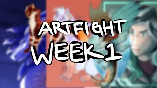art fight week 1 attacks // speedpaint