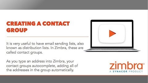 [Tips & Tricks] Creating a Contact Group in Zimbra