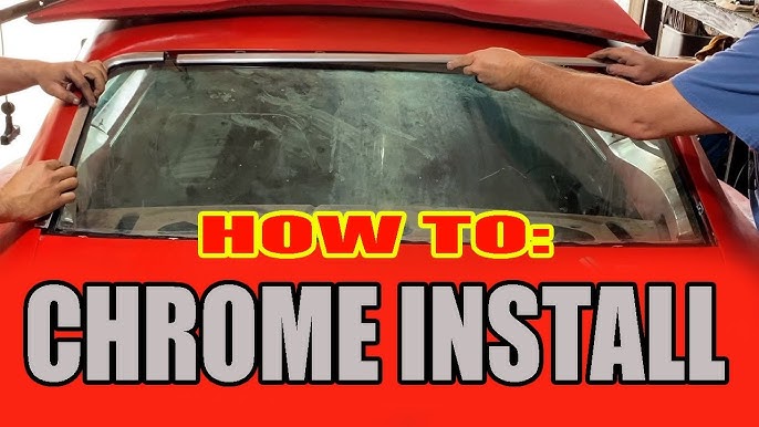 How To REMOVE CHROME WINDSHIELD TRIM and Remove Front Windshield Pontiac  Firebird Camaro 