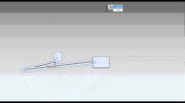 Siemens NX Motion of a kinematic 3 bar slider-crank mechanism