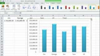 Excel 2010 Tutorial 12 - Chart Overview Net Worth