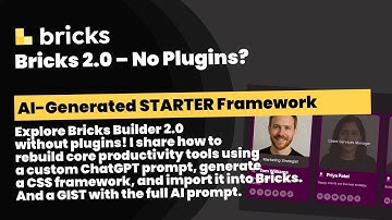 Bricks Builder 2.0 ZONDER plug-ins? AI-gegenereerde CSS-framework-installatie!