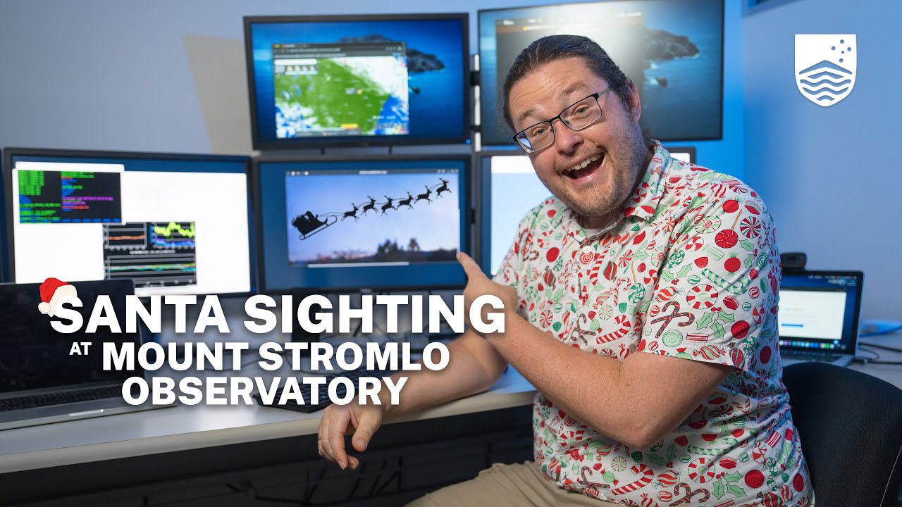 Santa Sighting at Mount Stromlo Observatory