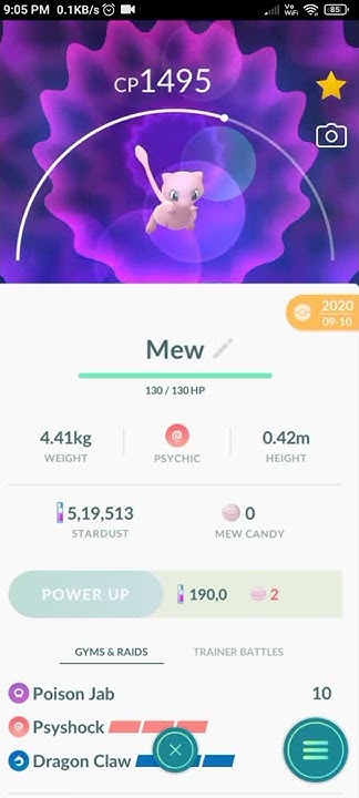 Strongest Pokemon in Pokemon go | Mew All attacks #shorts #mew # ...