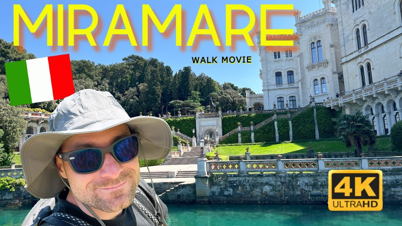 Miramare Italy 4K WALK Tour - Castle Park, Promenade Trieste