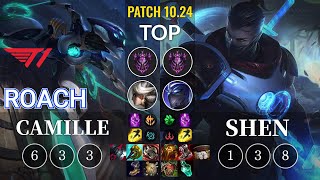 T1 Roach Camille vs Shen Top - KR Patch 10.24