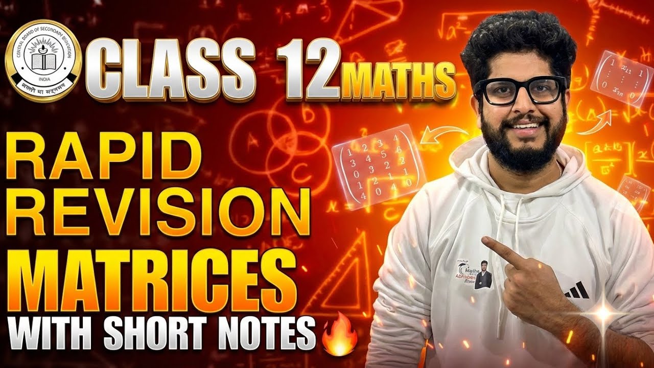 Matrices in 15 Mins🔥😱 | Rapid Revision Class 12 Maths🚨
