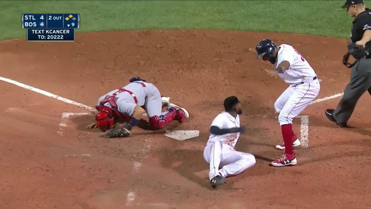 Mookie Betts&#39; walk-off double against St. Louis - WEEI call - YouTube