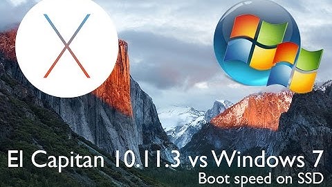 OS X El Capitan 10.11.3 vs Windows 7 - boot speed on SSD