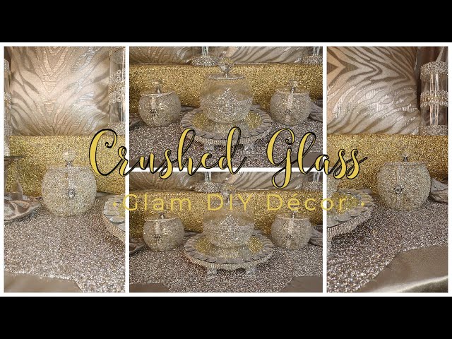 DIY CRUSHED GLASS MIRROR/ How to make Crushed Mirror Glass / Crushed glass  DIY 