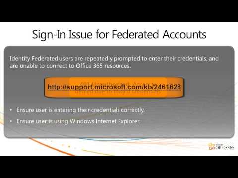 Troubleshoot  Federated Users are Repeatedly Prompted for Credentials, Cannot Sign In to Office 365