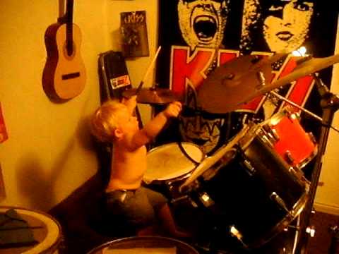 21 month old jacob playing drums!!