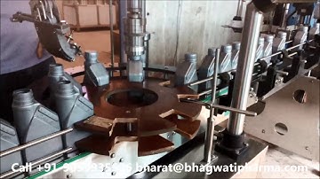 Engine Oil /Lubricant Oil Jerry Can Automatic Flowmatic Filling Line (Filling,  capping & Labelling)