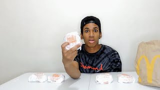 5 McDonald's Double Cheeseburgers Challenge (eaten fast)