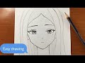 Easy Anime Drawing How To Draw Anime Girl Easy Step By Step 