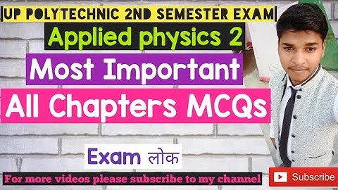 Applied physics 2 🔥 Most Important Objective Questions 🔥 All Chapters #bteup #Exam_लोक  All Branch 🔥