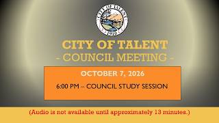 City Council Study Session - October 7, 2026