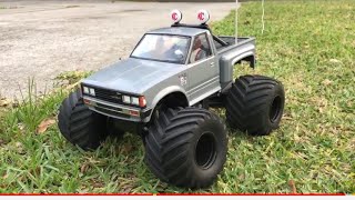 Vintage Marui Big Bear Datsun rc truck in action