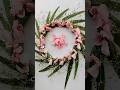 Round Decoration with Sonajhuri Leaves &amp; Dopati Flowers | Natural Floral Art Idea 🌸