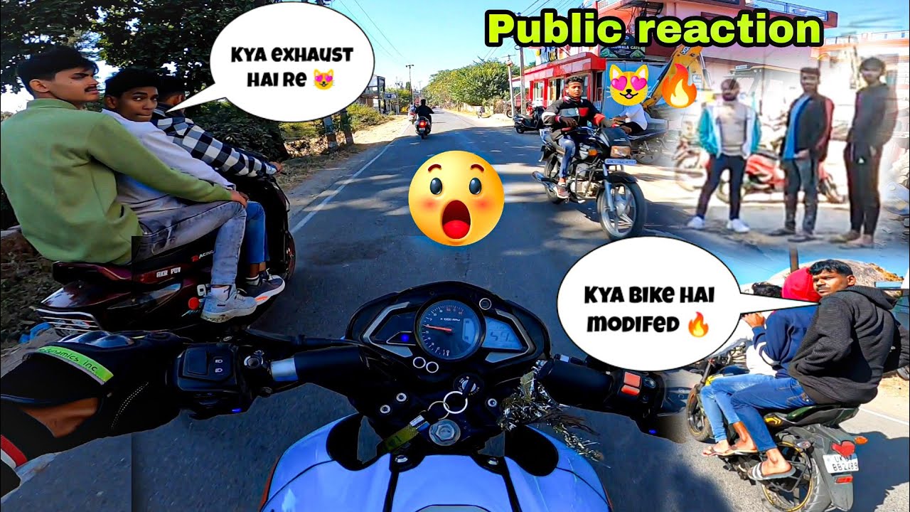 Finally Modified Ns 200 ki ride 😻 | akrapovic exhaust 🔥 | Public reaction 😻🙈 | @Domi Rider