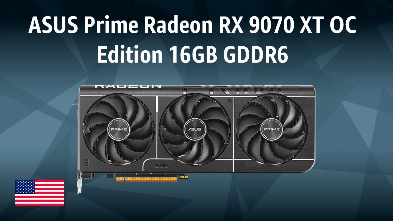 ASUS Prime Radeon RX 9070 XT OC Edition 16GB GDDR6 graphics card