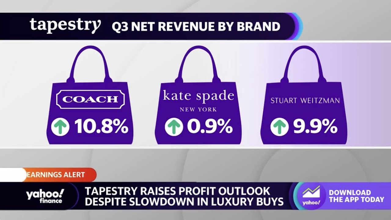 Tapestry stock rises on its profit outlook amid slowdown in luxury  purchases 